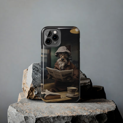Introducing the "Canine Scholar" Cell Phone Case – Where Canine Meets Wisdom. -Tough Phone Cases