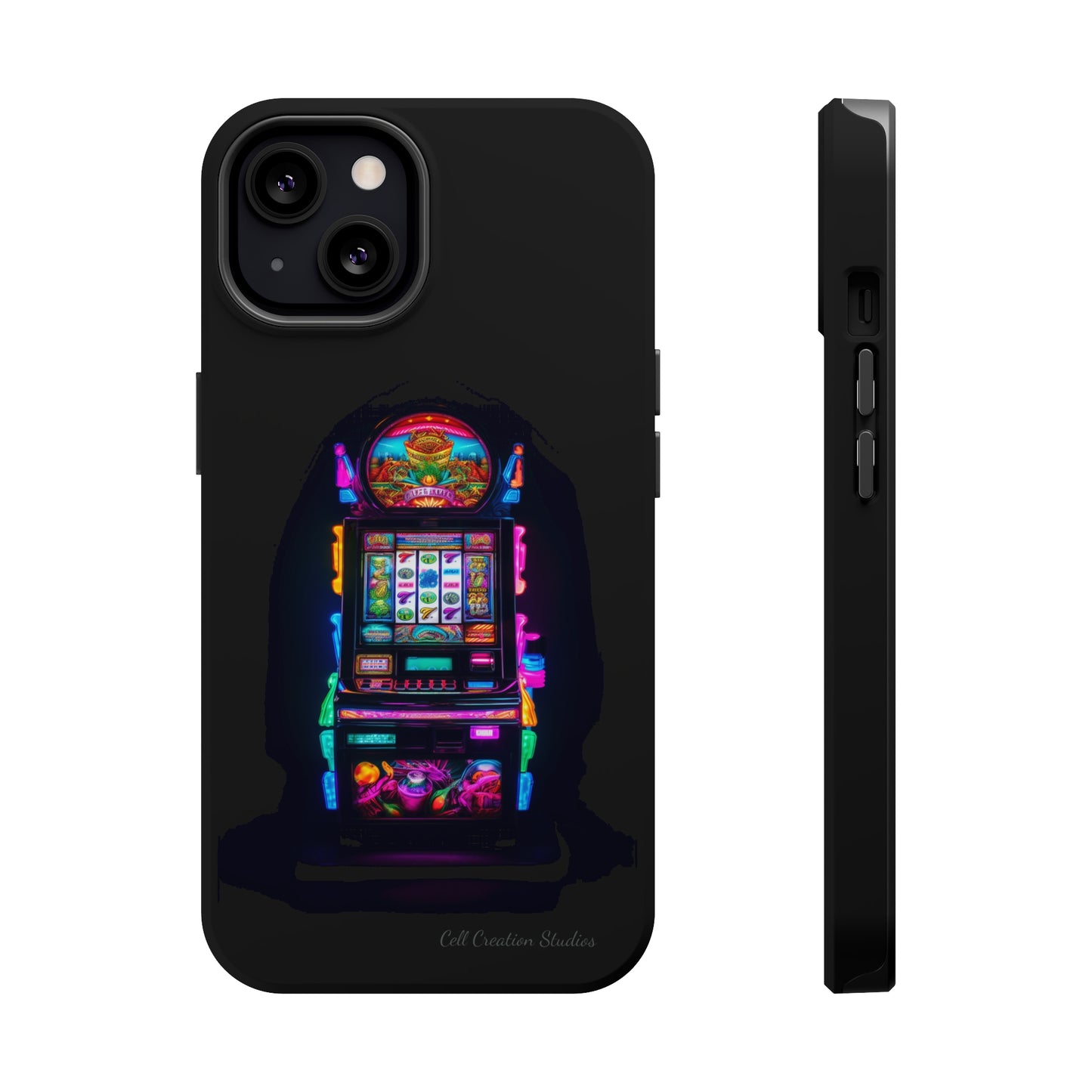 Introducing the "Vibrant Slot Frenzy" Cell Phone Case – Experience the Thrill of Colors and Luck -MagSafe Tough Cases