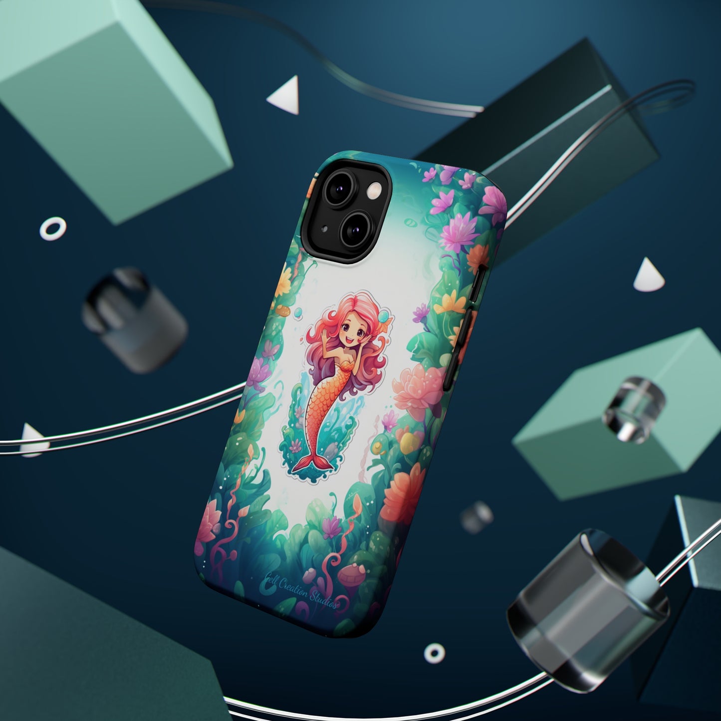 "Pink Seaflower Mermaid" -MagSafe Tough iPhone Cases