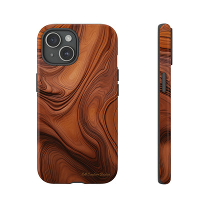 The "Natural Elegance" Wood Pattern Phone Case-Tough Cases