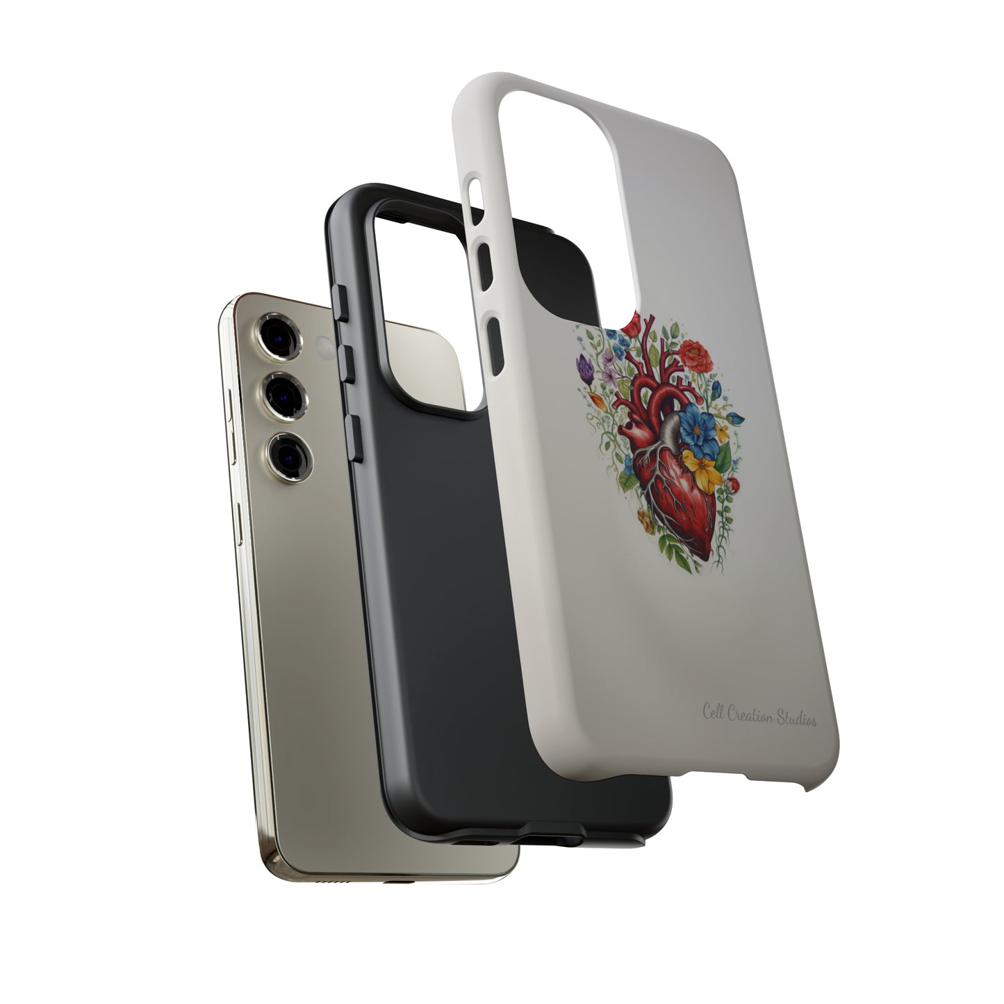 "Floral Heart Harmony" -Tough Samsung Cases