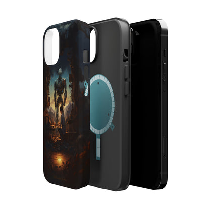 Introducing the "Mechanical Bond" Cell Phone Case – Witness a Captivating Moment of Giant Robot and Boy -MagSafe Tough Cases