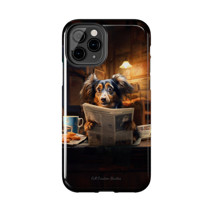 Introducing the "Pup's Perusal" Cell Phone Case – Unleash Heartwarming Humor -Tough Phone Cases