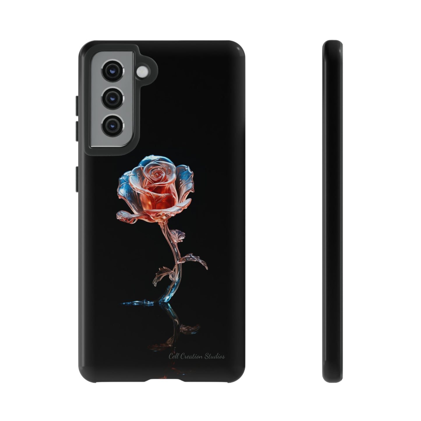 The "Glass Rose Elegance" Phone Case-Tough Cases