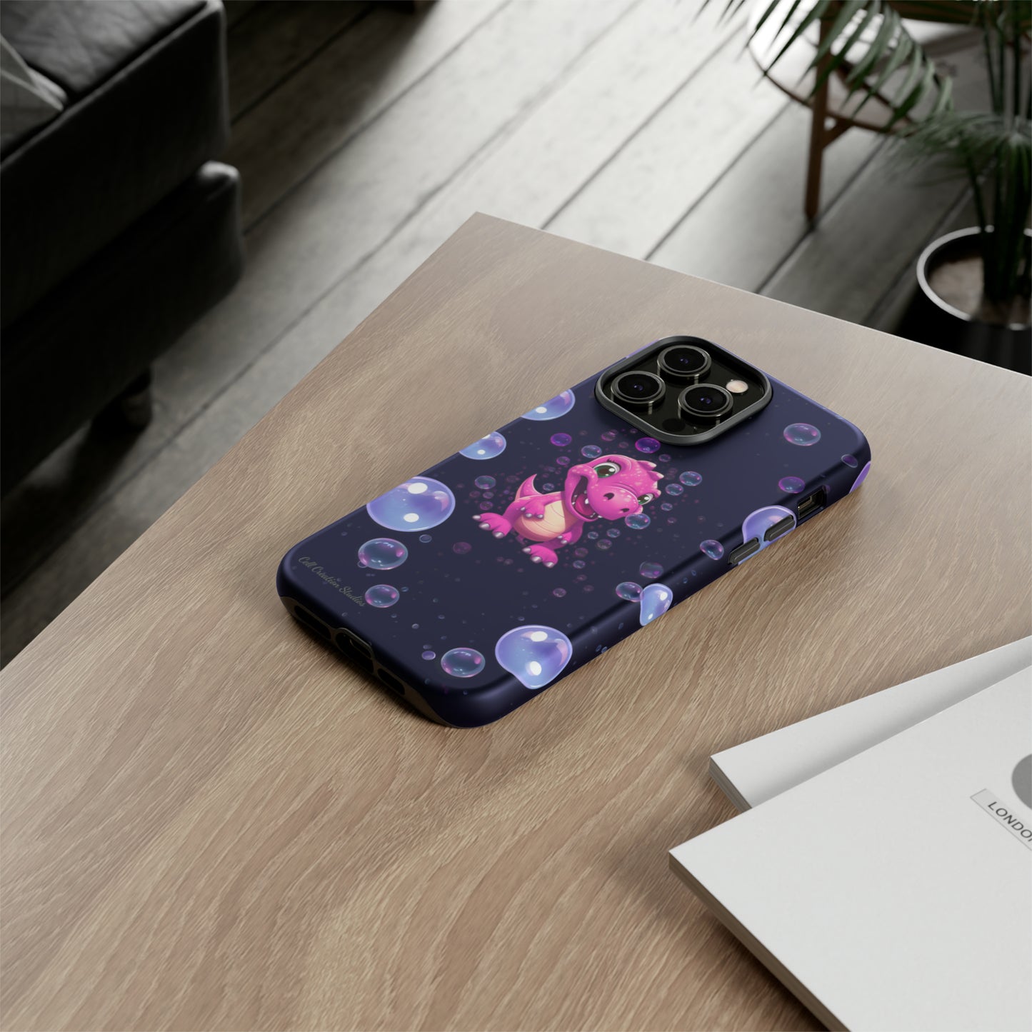 "Dino Glam" Glitter Dinosaur Phone Case -Tough Cases
