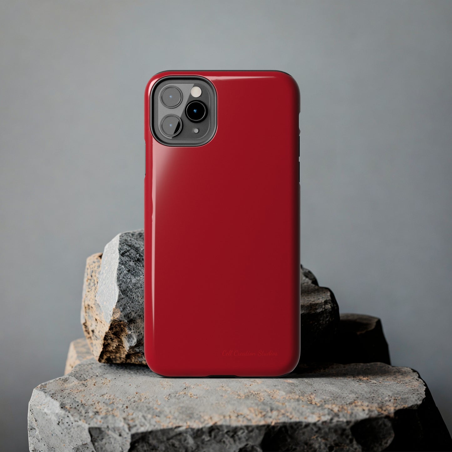 "Bold Crimson Shield" -Tough iPhone Cases