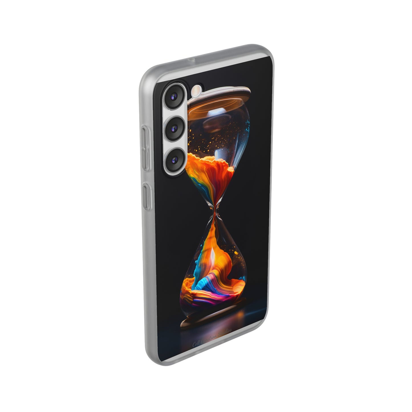 Introducing the "Vibrant Sands of Time" Cell Phone Case – Embrace the Beauty of Colorful Hourglass Design -Flexi Cases