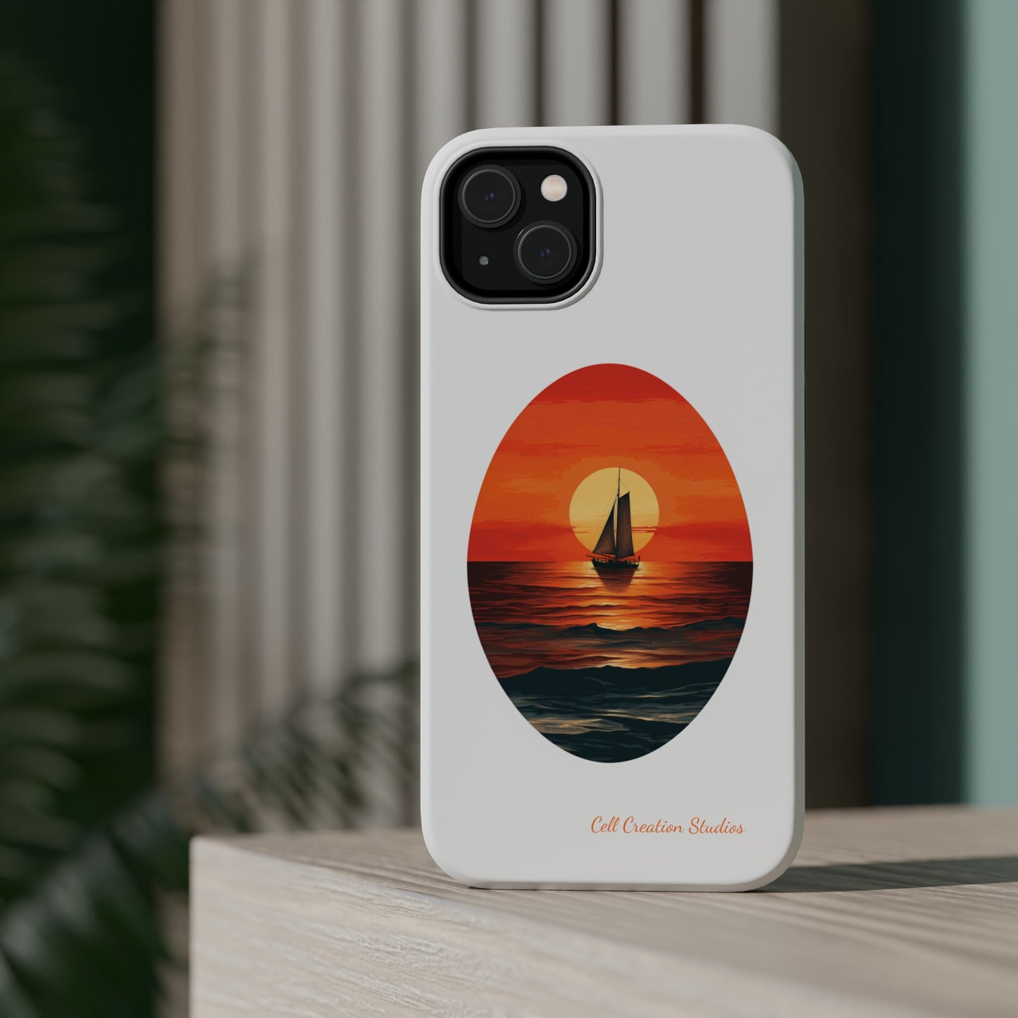 "Sailboat Sunset Serenity" -MagSafe Tough iPhone Cases