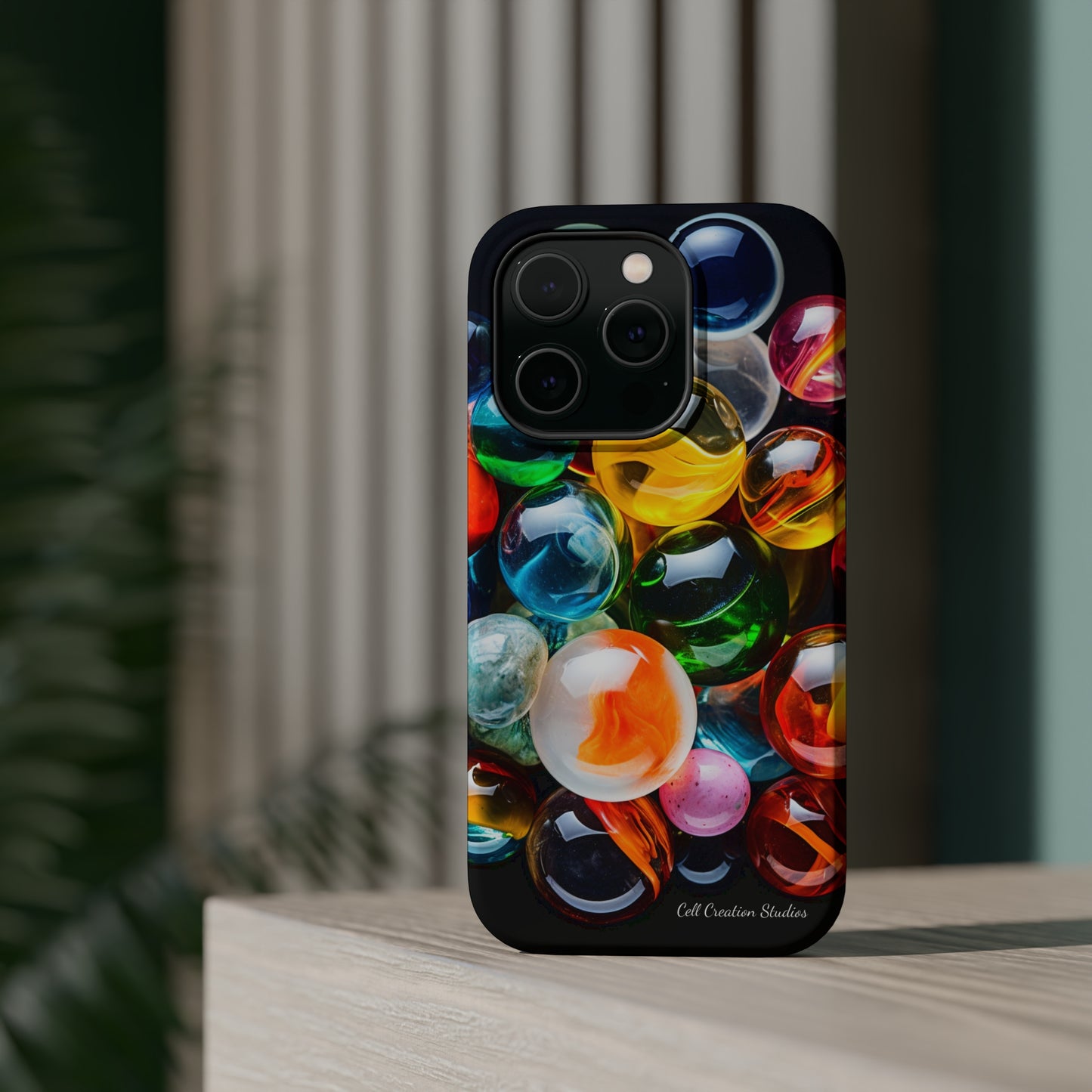 Introducing the "Vibrant Marbles Mosaic" Cell Phone Case – Carry a Kaleidoscope of Colors! -MagSafe Tough Cases