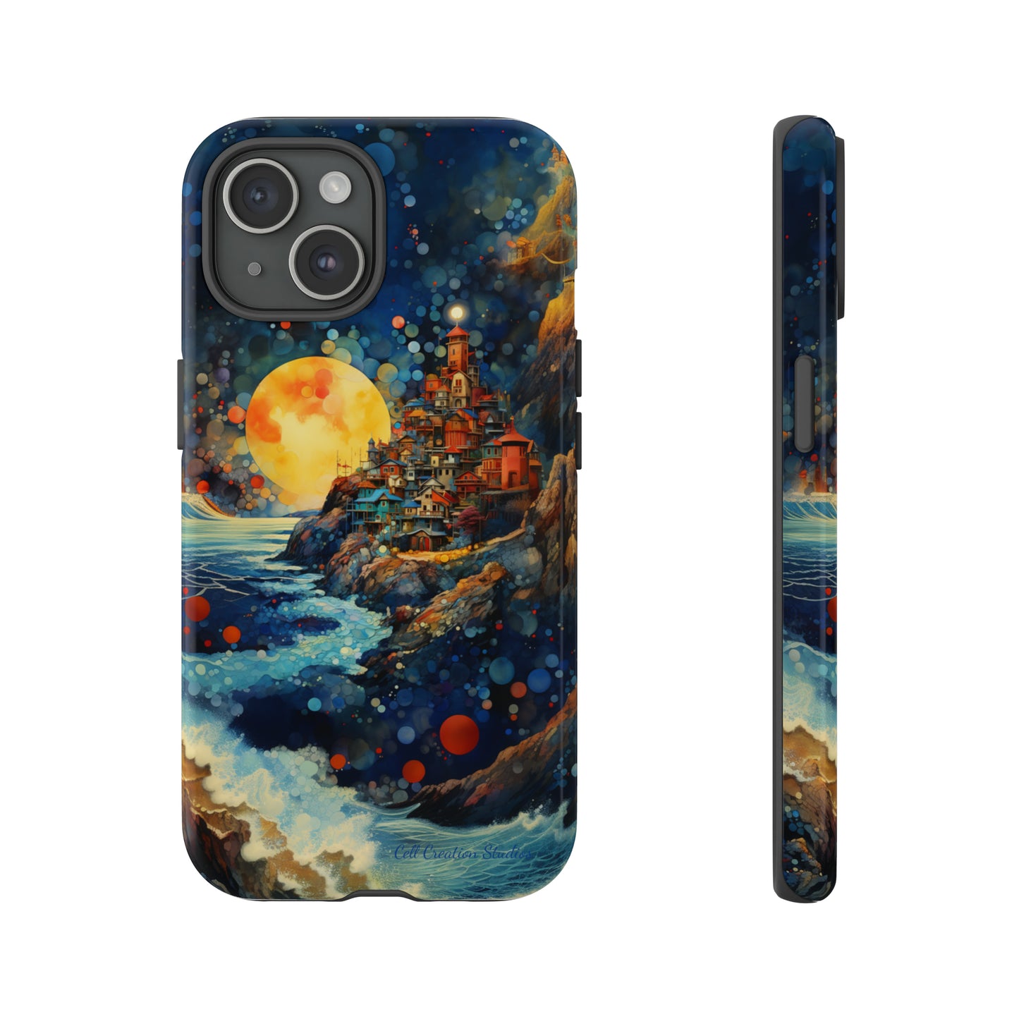 "Moonlit Coastal Vista" -Tough iPhone Cases