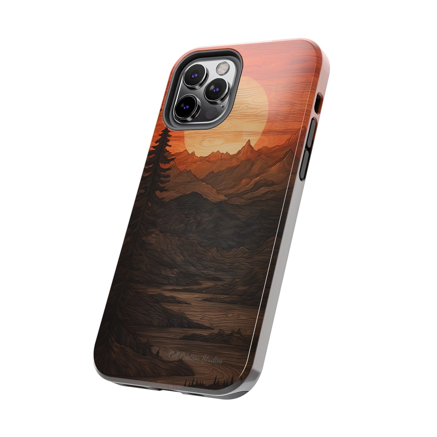 The "Sunset Mountains" Phone Case -Tough Phone Cases