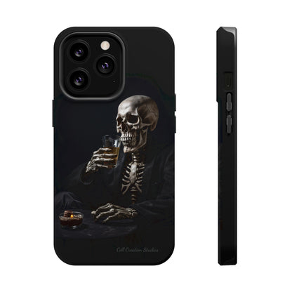 "Embrace the Dark Side with Our Skeleton Drinking Phone Case" -MagSafe Tough Cases