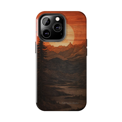 The "Sunset Mountains" Phone Case -Tough Phone Cases