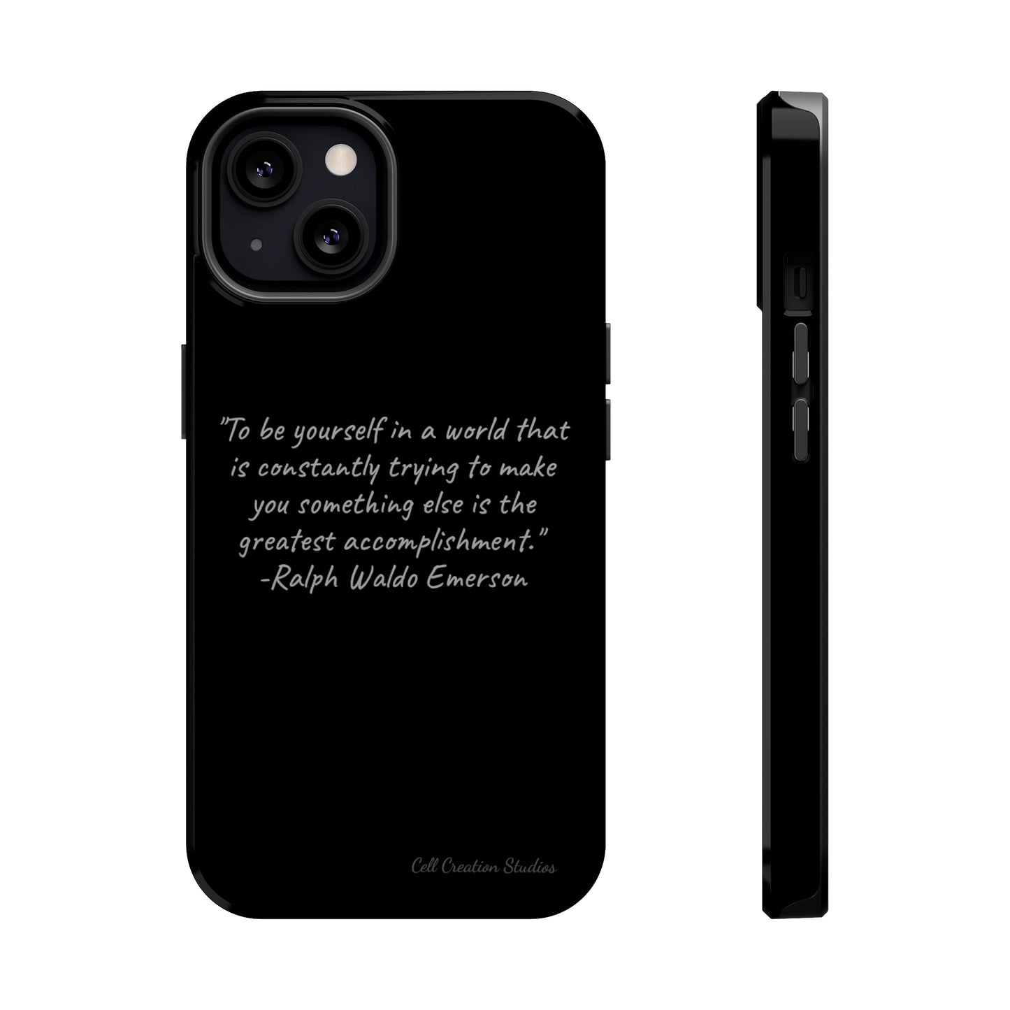 The "Embrace Your Authenticity" Ralph Waldo Emerson Quote Phone Case -MagSafe Tough Cases