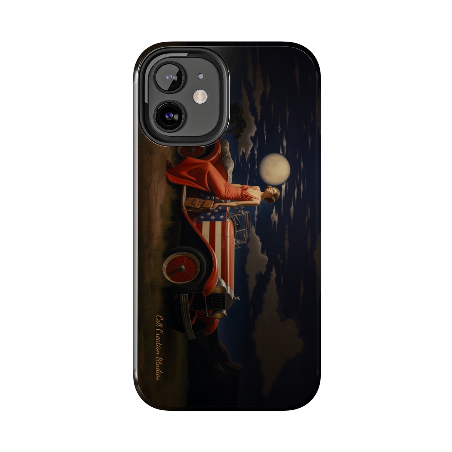 Introducing the "Desert Dreamer - 1920s Americana" Cell Phone Case – Embrace Nostalgic Elegance with Vintage Desert Charm -Tough Phone Cases