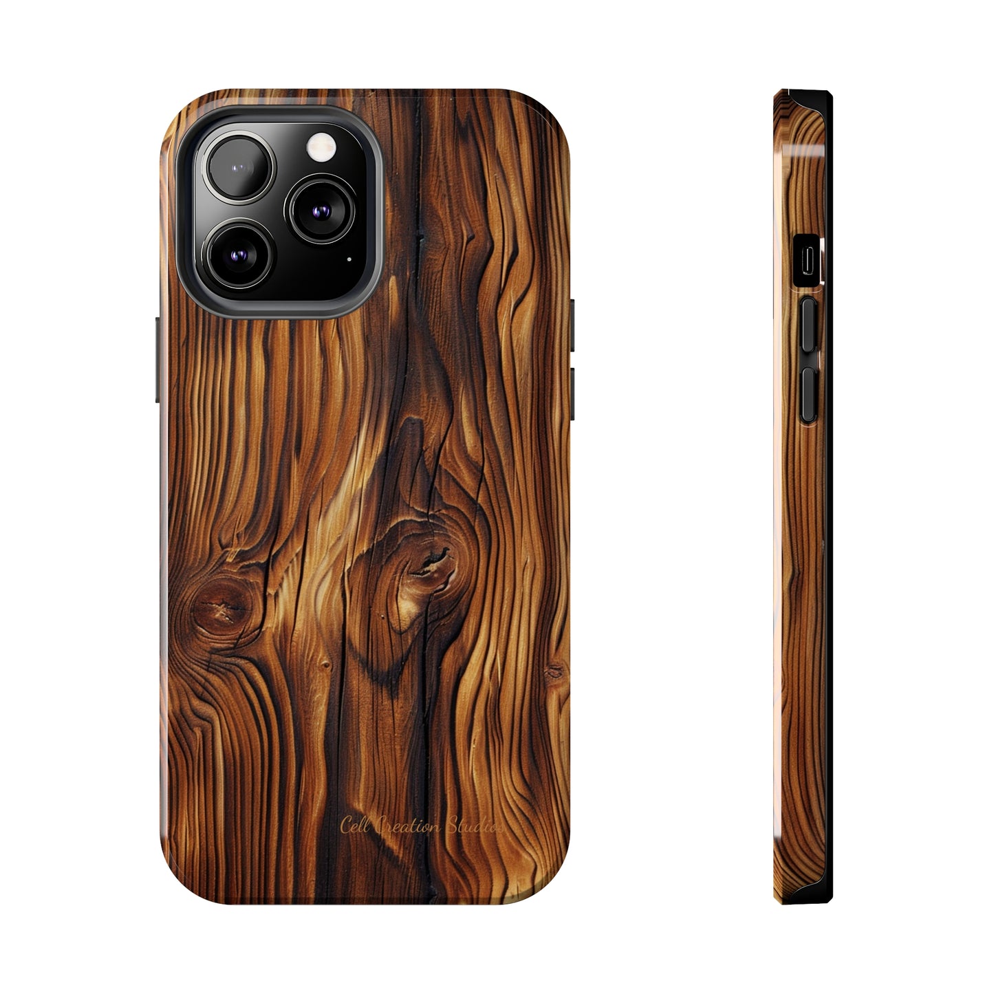 "Wood Grain Elegance" -Tough iPhone Cases