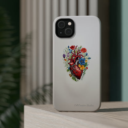 "Floral Heart Harmony" -MagSafe Tough iPhone Cases