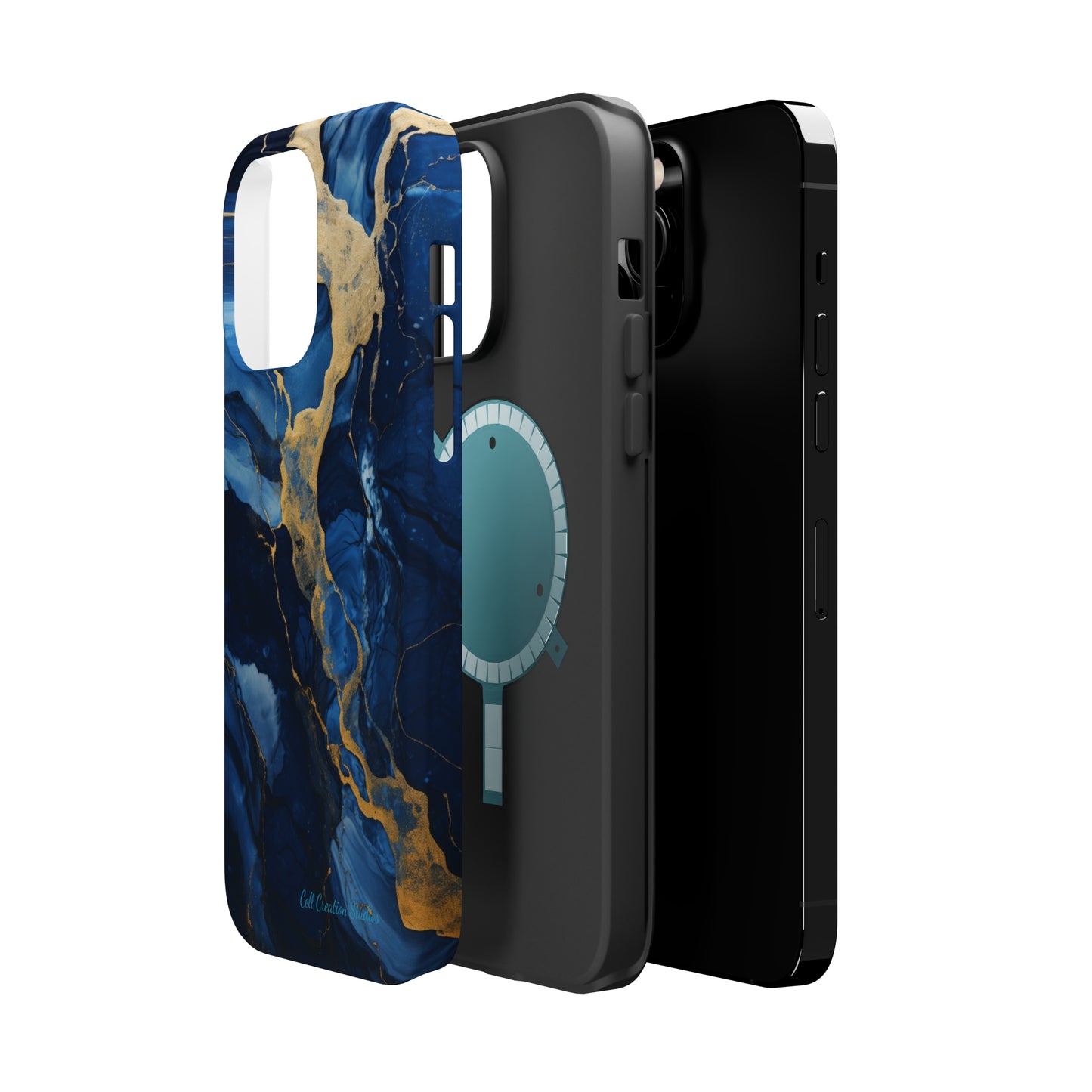 "Azure Elegance Marble" -MagSafe Tough iPhone Cases