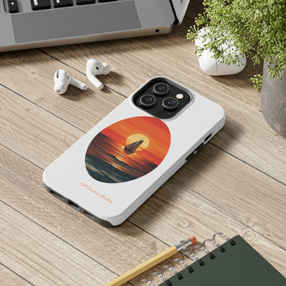 "Sailboat Sunset Serenity" -Tough iPhone Cases