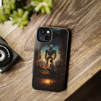 Introducing the "Mechanical Bond" Cell Phone Case – Witness a Captivating Moment of Giant Robot and Boy -Tough Phone Cases