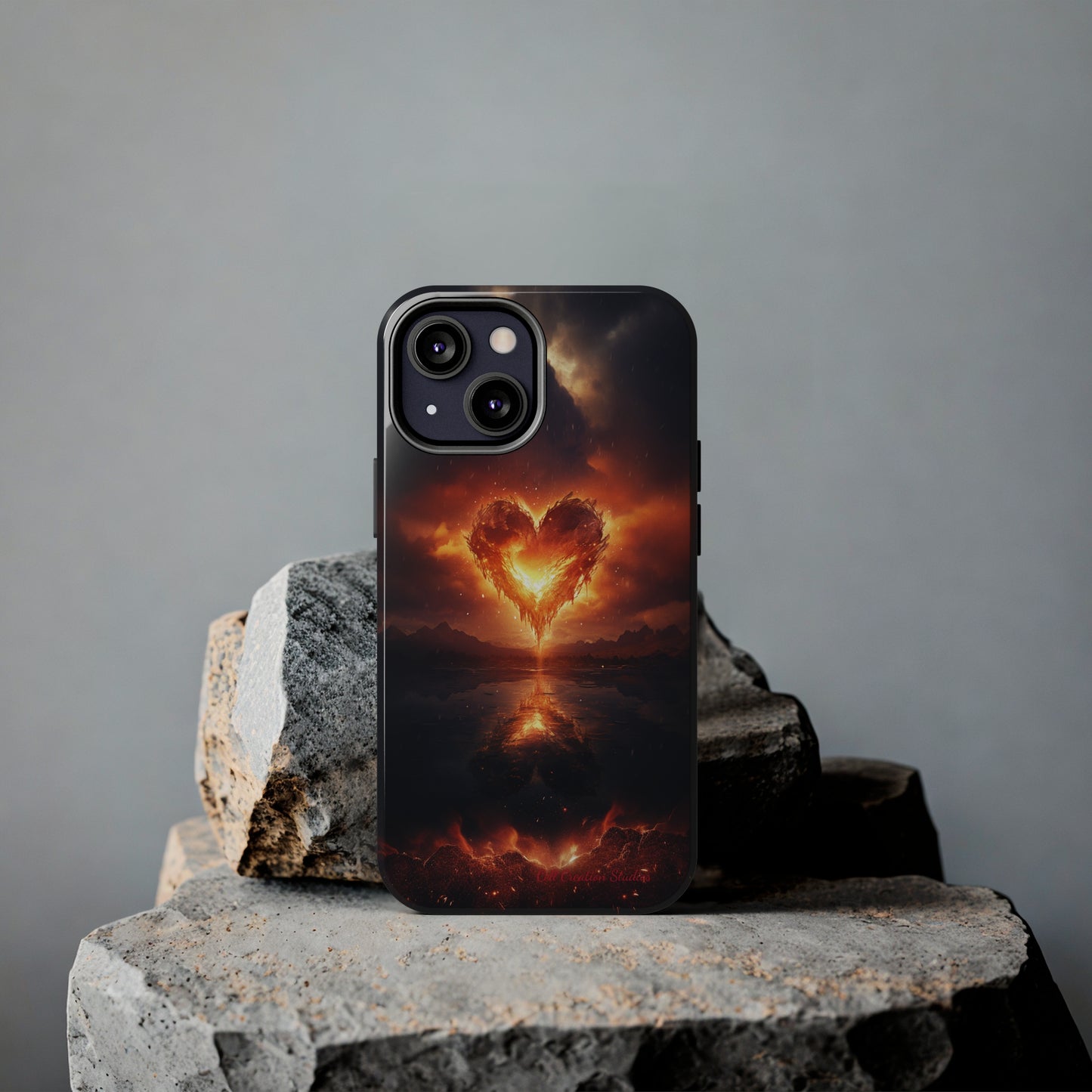 Introducing the "Flaming Heart" Cell Phone Case – Ignite Your Passion! -Tough Phone Cases