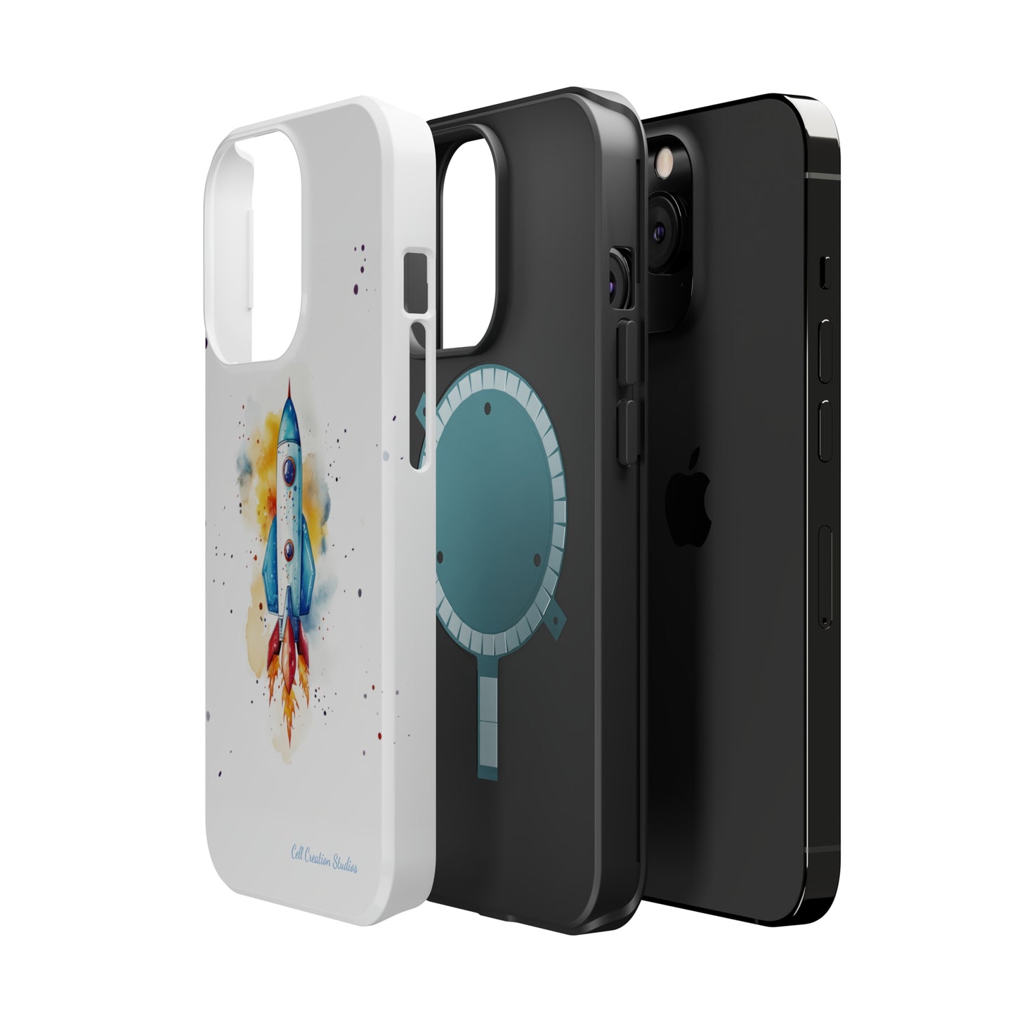 Introducing our "Cosmic Rocket" Cell Phone Case – Where Style Meets Adventure -MagSafe Tough Cases