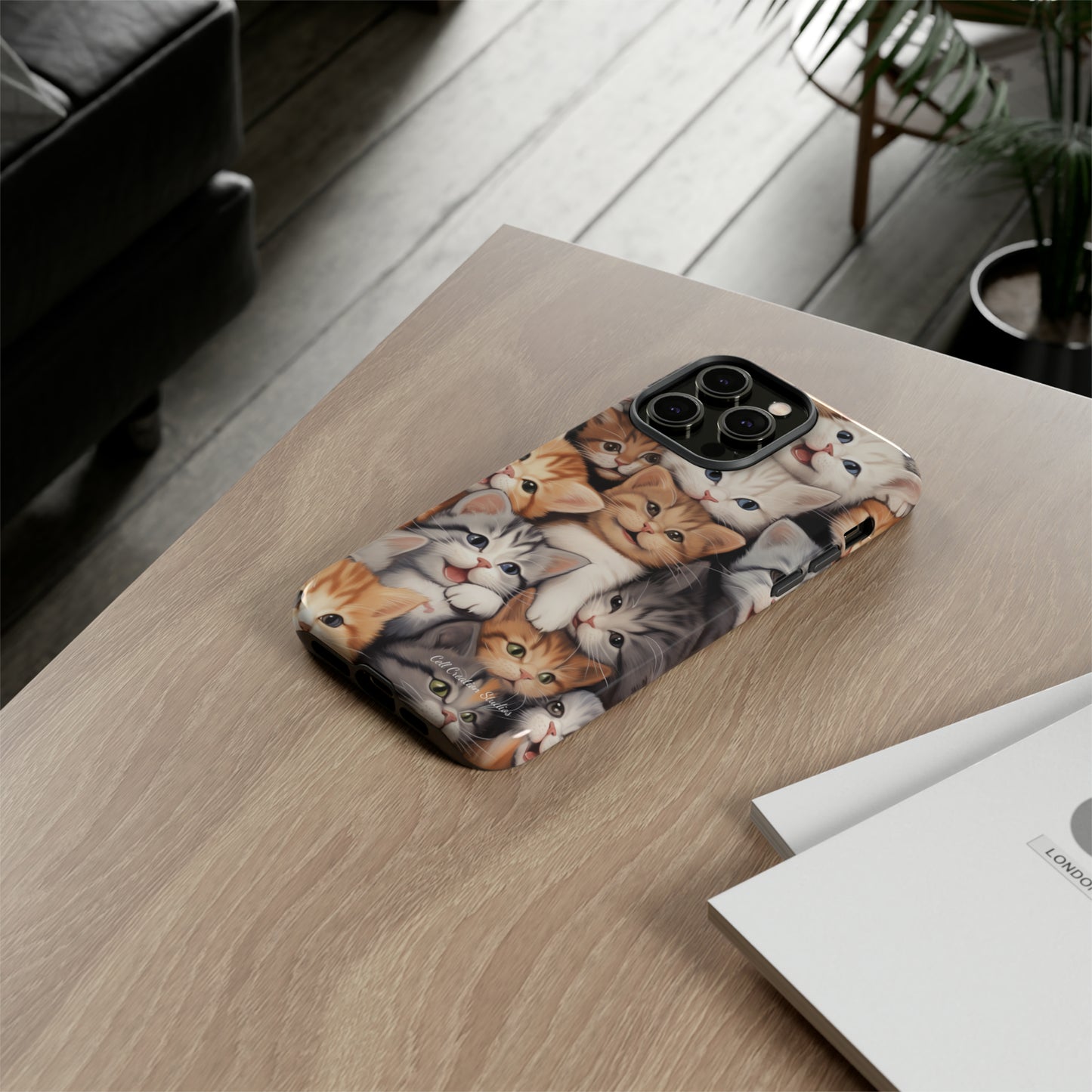 "Kitten Cuddle Haven" Phone Case -Tough Cases