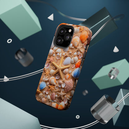 "Seaside Serenity Phone Case: Starfish and Seashells" -MagSafe Tough Cases