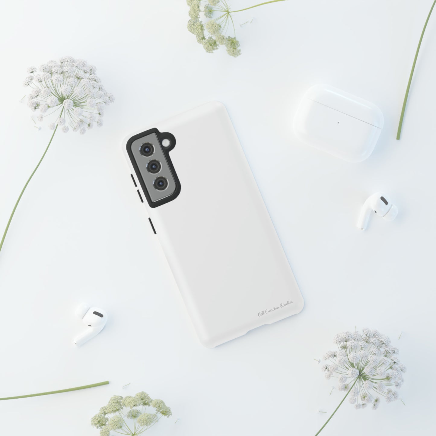 "Pure Elegance White" -Tough Samsung Phone Cases