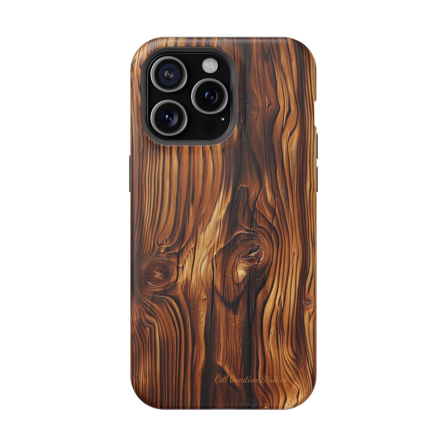 "Wood Grain Elegance" -MagSafe Tough iPhone Cases