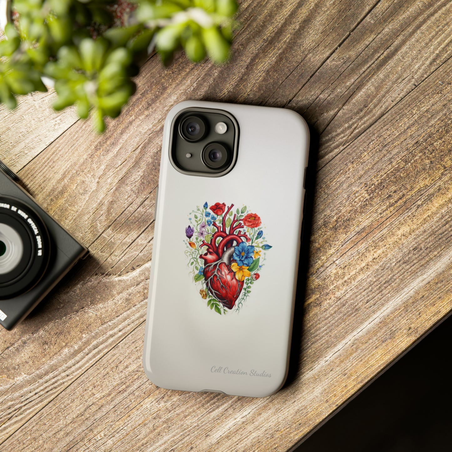 "Floral Heart Harmony" -Tough iPhone Cases