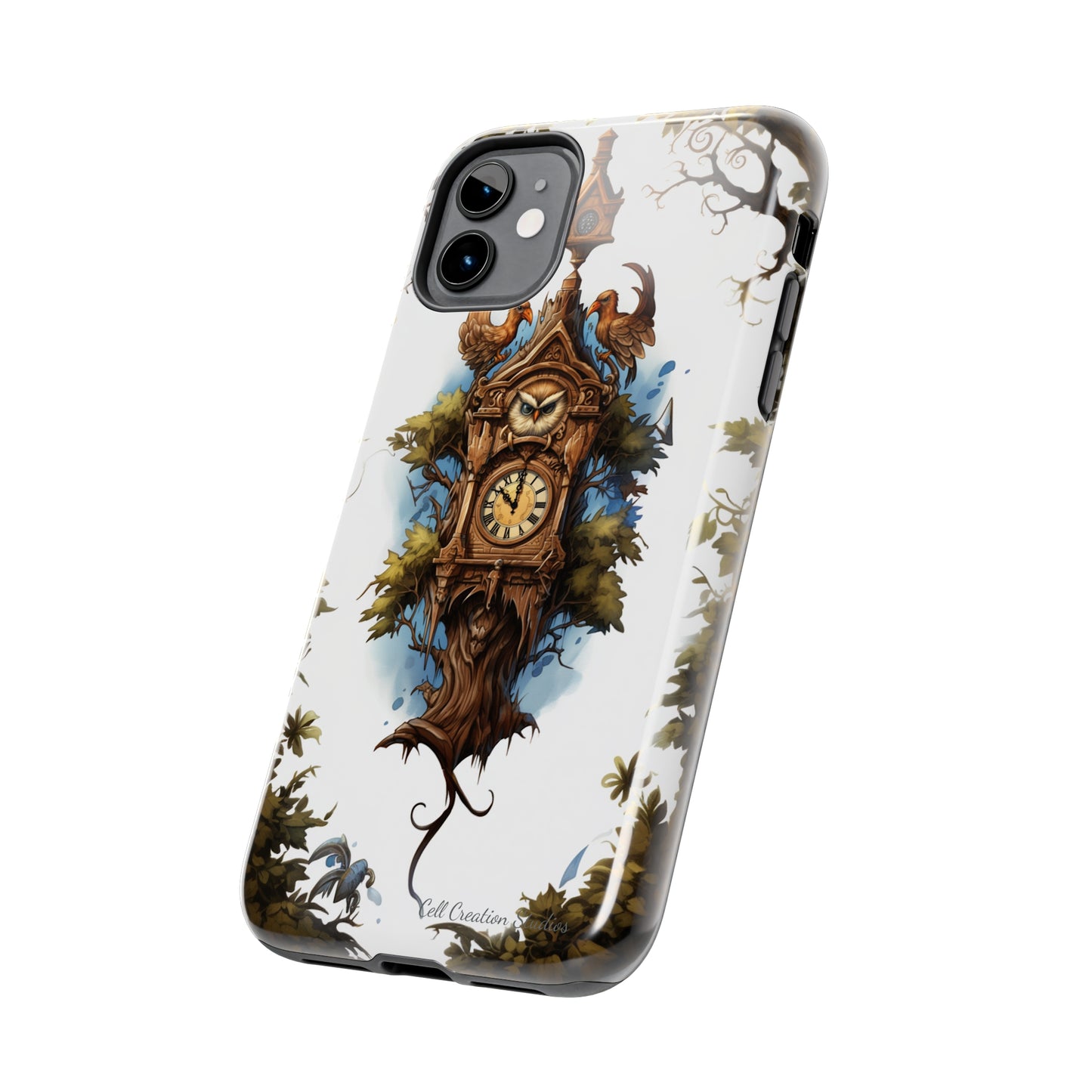 Introducing the "Timeless Charm Cuckoo Clock" Cell Phone Case – Embrace Vintage Elegance -Tough Phone Cases