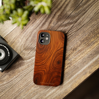 Introducing the "Natural Woodgrain" Cell Phone Case – Embrace Organic Beauty with Wood Pattern Design -Slim Phone Cases