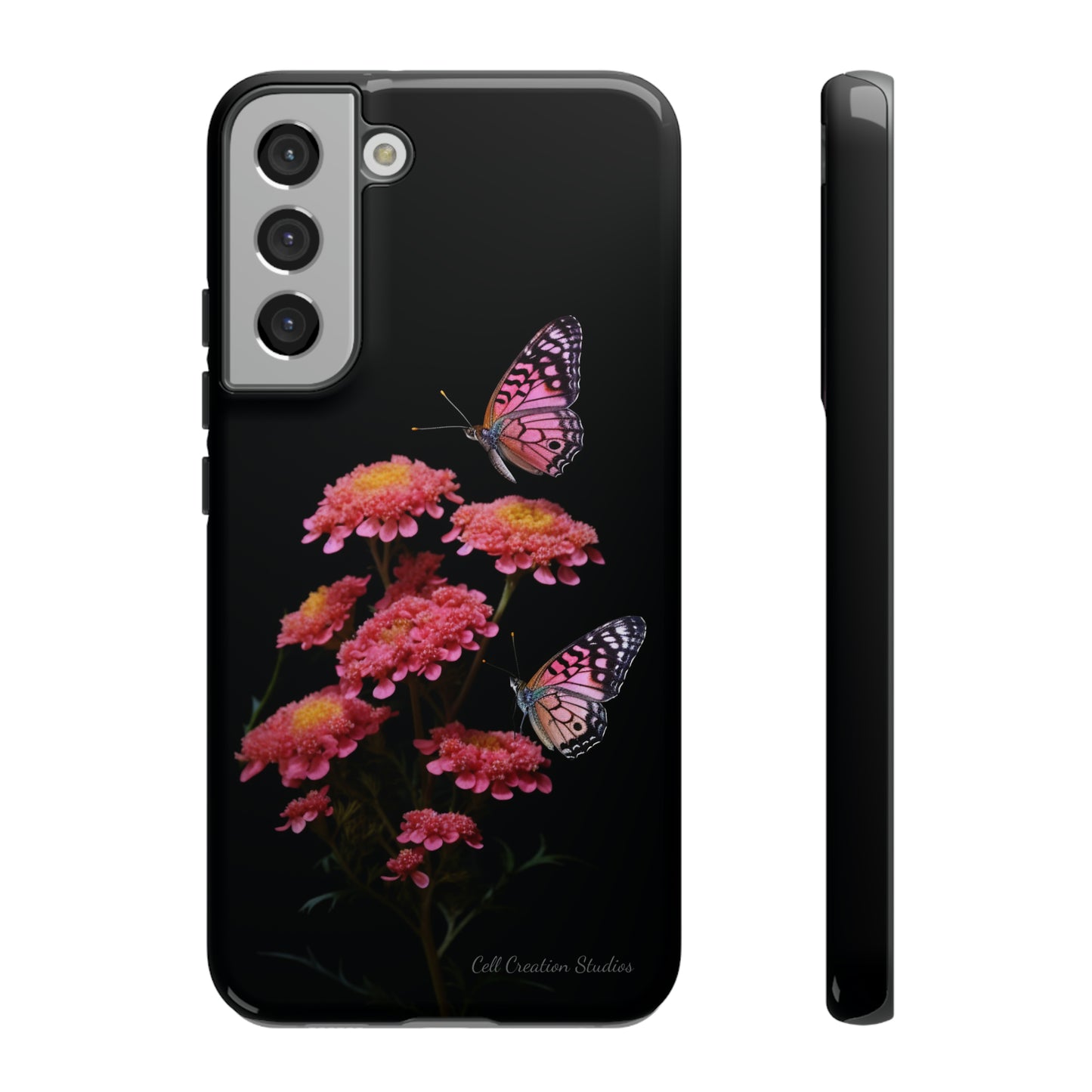 "Achillea Desert Eve Deep Rose & Butterfly" Phone Case -Tough Cases