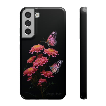 "Achillea Desert Eve Deep Rose & Butterfly" Phone Case -Tough Cases