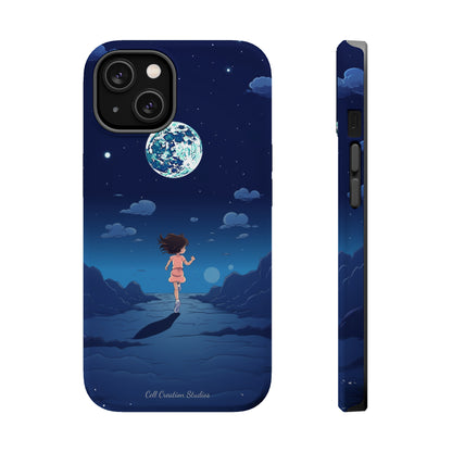 Introducing the "Moonlit Runner" Cell Phone Case – Embrace Adventure with a Captivating Lunar Design -MagSafe Tough Cases