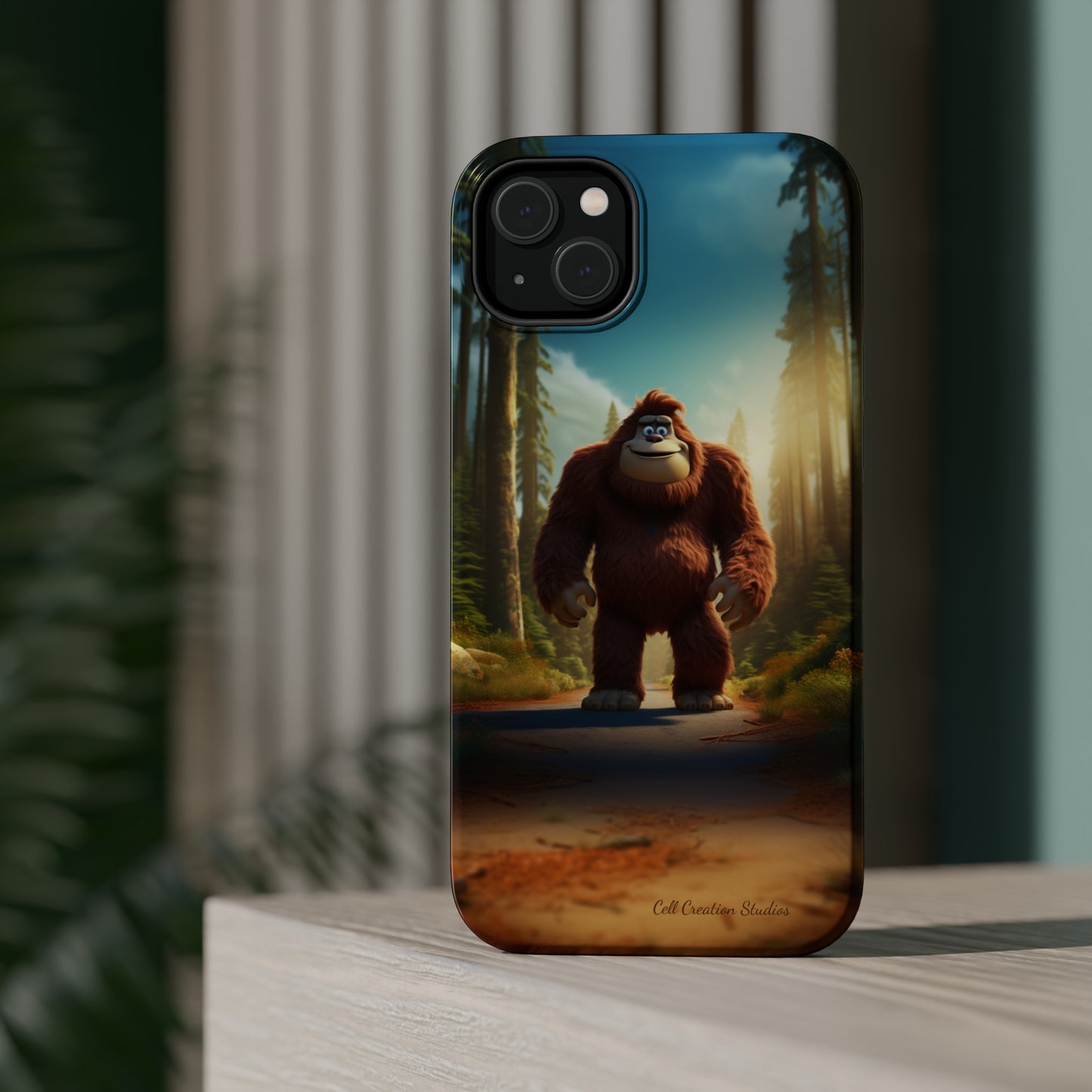 The "Trail Trekker" Bigfoot Cartoon Phone Case -MagSafe Tough Cases