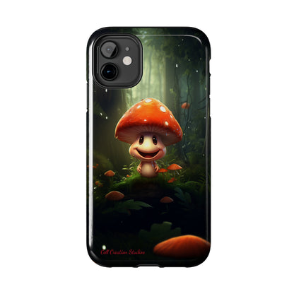 Introducing the "Cheerful Smiling Mushroom" Cell Phone Case – Spread Joy with Every Glance -Tough Phone Cases