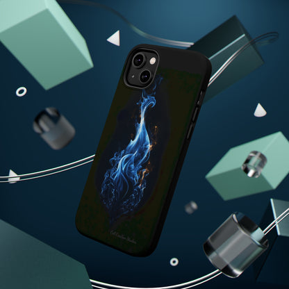 "Blue Flame" Phone Case: Ignite Your Style with Fiery Elegance -MagSafe Tough Cases