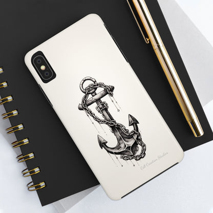 "Nautical Elegance Anchor" -Tough iPhone Cases