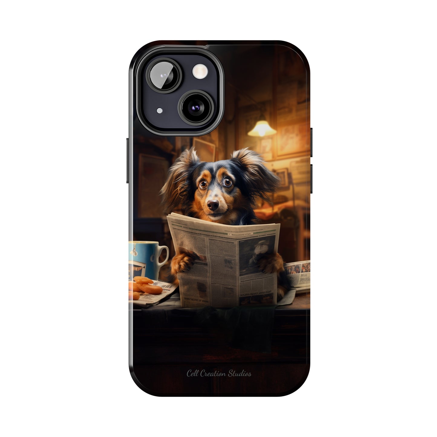 Introducing the "Pup's Perusal" Cell Phone Case – Unleash Heartwarming Humor -Tough Phone Cases