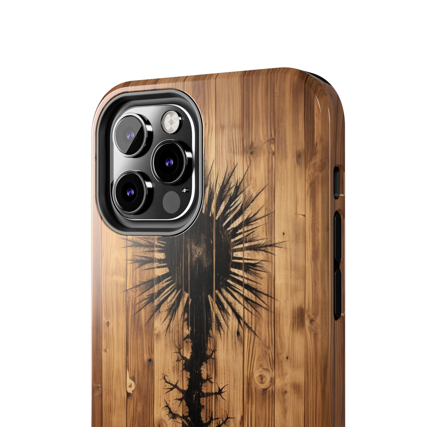 "Desert Plant on Wood Themed Phone Case: Embrace Nature's Beauty"-Tough Phone Cases