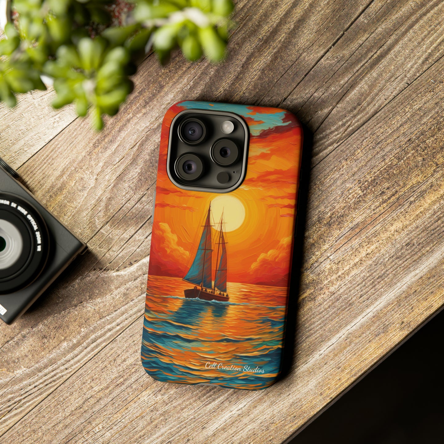 "Sailboat Sunset" - Tough iPhone Cases