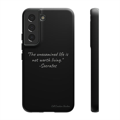 "Life's Examination" Socrates Quote Phone Case -Tough Cases