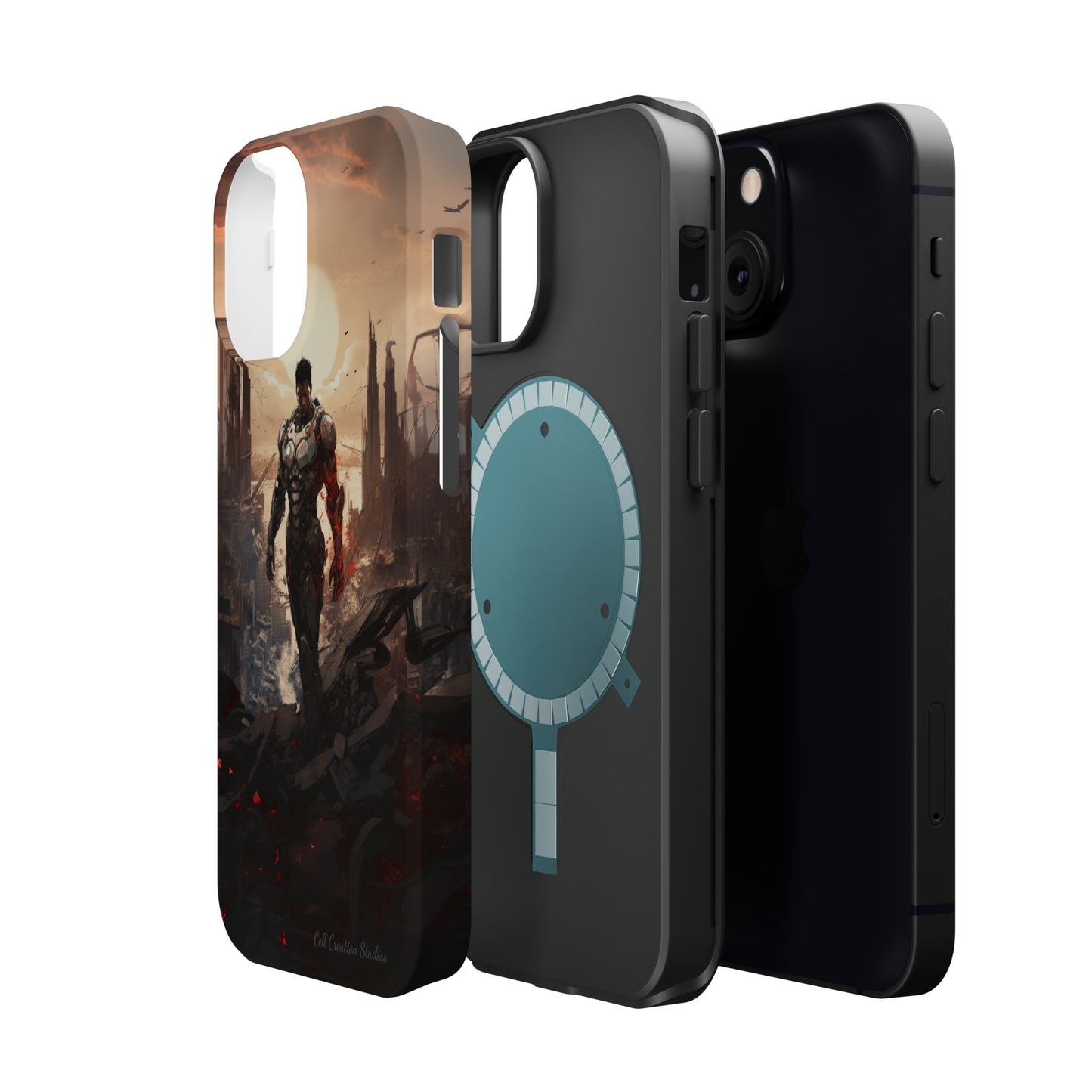 Introducing the "Cyber Guardian" Cell Phone Case – Embrace Futuristic Heroism -MagSafe Tough Cases