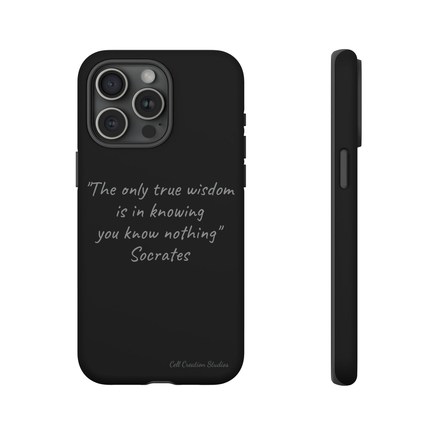 The "Socrates' Wisdom" Quote Phone Case -Tough Cases