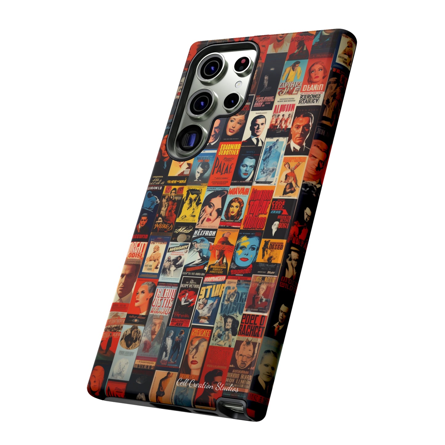 Introducing the "Vintage Movie Poster Collage" Cell Phone Case – Timeless Hollywood Charm -Tough Cases