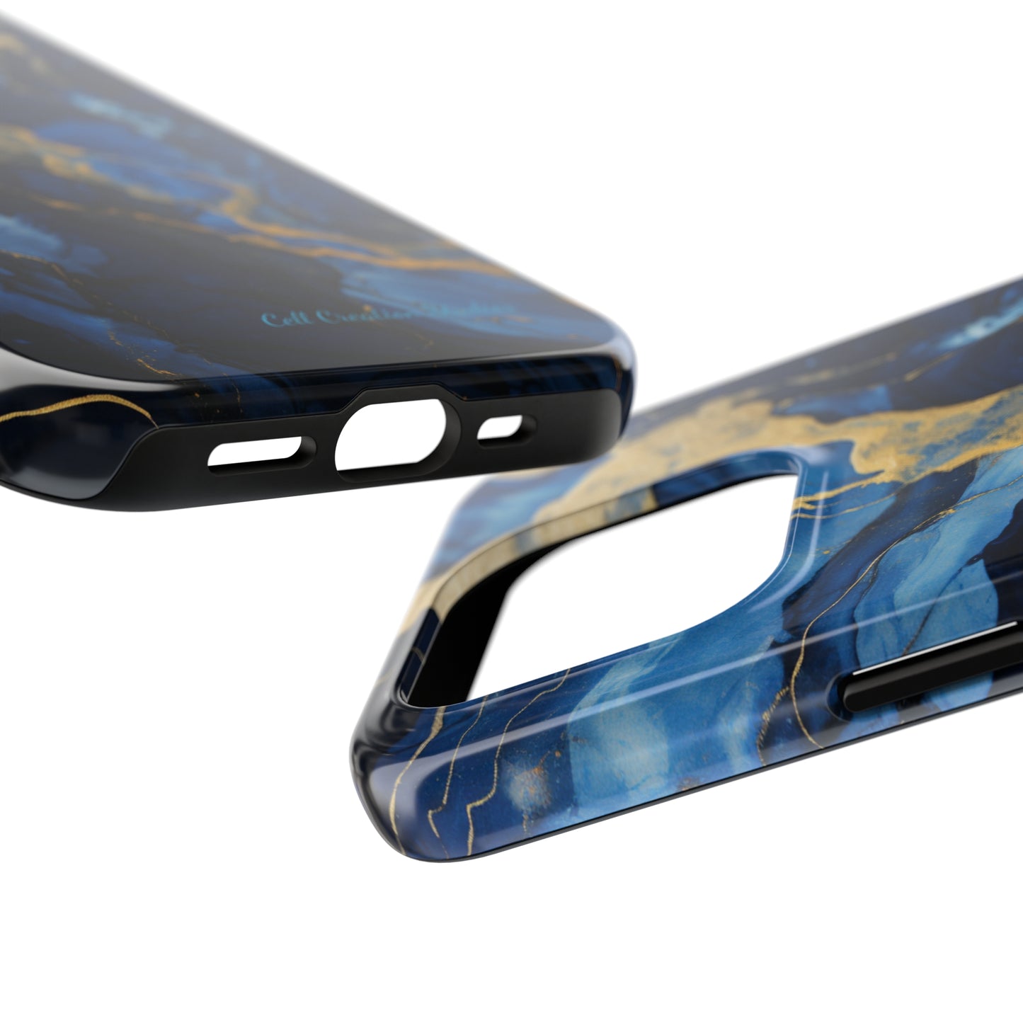 "Azure Elegance Marble" -Tough iPhone Cases