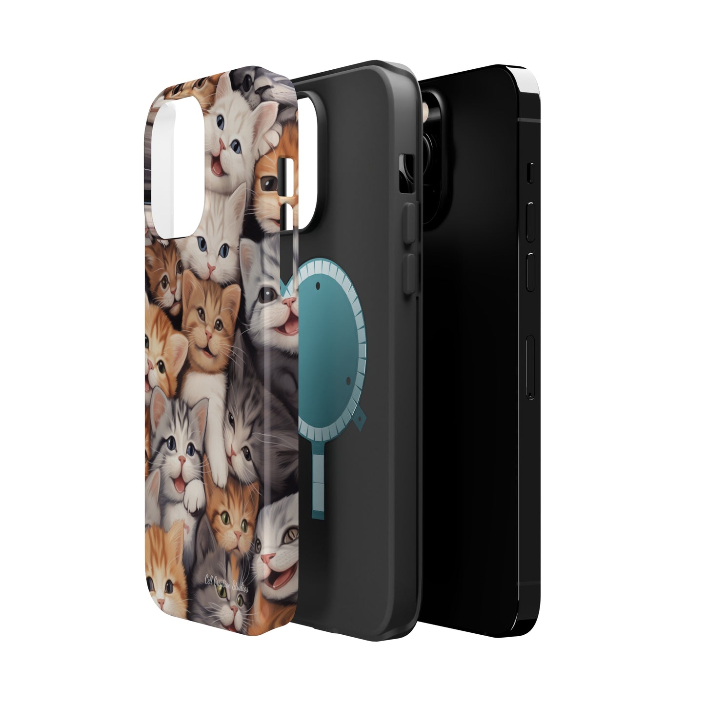 "Kitten Cuddle Haven" Phone Case -MagSafe Tough Cases