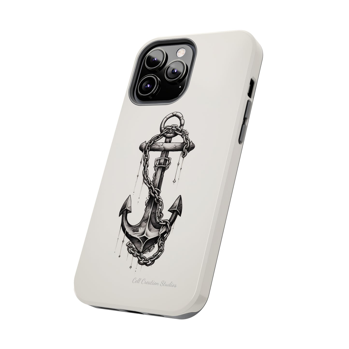 "Nautical Elegance Anchor" -Tough iPhone Cases